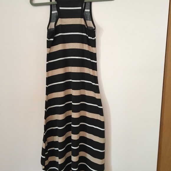 Summer asymmetrical Black and Tan sleeveless dress - Picture 2 of 2